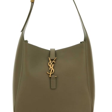 Saint Laurent Women Khaki Leather Small Le 5 Ã  7 Soft Shoulder Bag