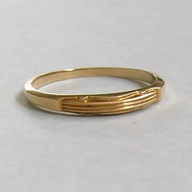 Vintage 14K Yellow Gold Band Ring, Vintage 14K Stacking Ring, Vintage Ring Band Size 6 (#4576) 