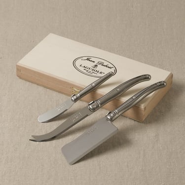 3 Piece Cheese Knife Set in Wood Box