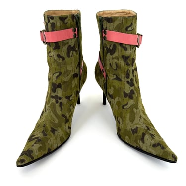 Casadei Camouflage Ankle Boots