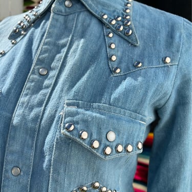 1970s Studded Denim Shirt