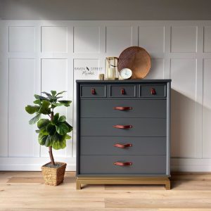 Tall Gray Modern Dresser