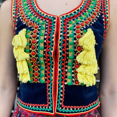 Polish Velvet Folk Art Vest