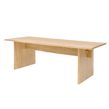 bookmatch table 86.6" in oak