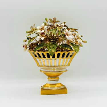 By Jane Hutcheson for Gorham Fleurs des Siecles Enameled Compote Flowers by LeChalet