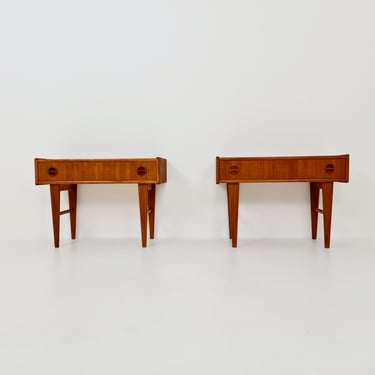 Pair Midcentury Carlström & Co Teak Vintage Side table/ Bedside table/ Night stand straight from the sixties 