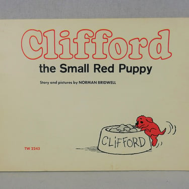 Clifford the Small Red Puppy (1972) by Norman Bridwell - Clifford Red Dog Paperback - Vintage Children's Book 