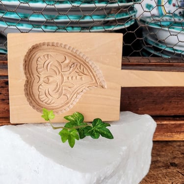 Vintage Heart Mold~Handmade Vintage Wood Mold for Baking/Molding~Kitchen Wall Decor 