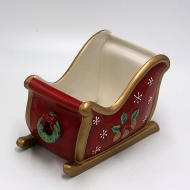 vintage fitz and floyd festive bells sleigh 