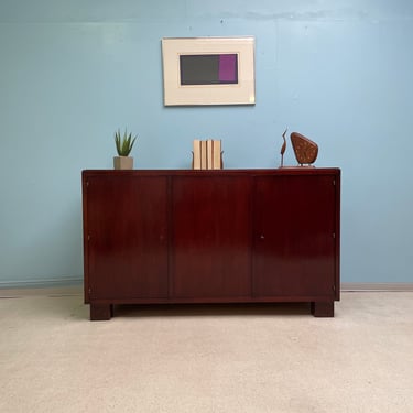 Mid-century mahogany highboard - sideboard from the 1990s 