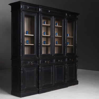 Ebonised Display Cabinet