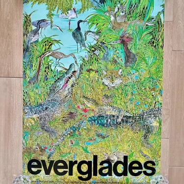 Vintage Original 1977 Everglades Travel Poster - 42