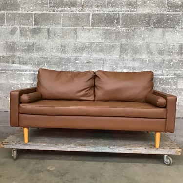 Mid-Century Pleather Sofa (Seattle)