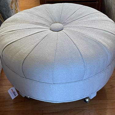 Large Upholstery Rolling Ottoman