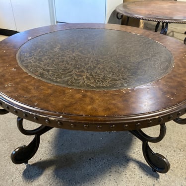 Rustic Round Coffee Table 41.5 x 20.5 x 41.5