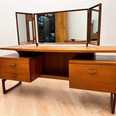 Mid Century Triple Mirror Vanity by G Plan 