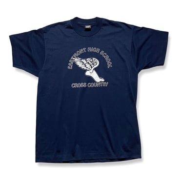 Vintage 1990s EASTMONT High School T-Shirt ~ L ~ Cross Country ~ Single Stitch ~ Screen Stars ~ Wenatchee Washington ~ High School 