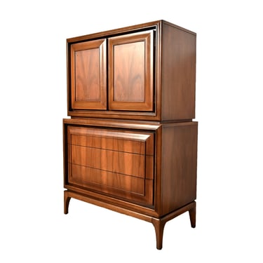 Walnut Tall Dresser United Furniture Mid Century Modern 