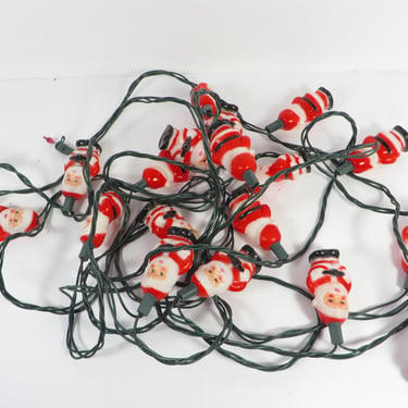 Vintage Santa Claus Christmas String Lights - Santa Claus Christmas Light Covers 