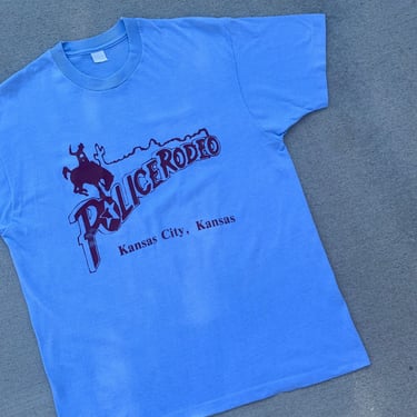 Vintage Screen Stars Best Police Rodeo Kansas City Single Stitch Graphic T-shirt 
