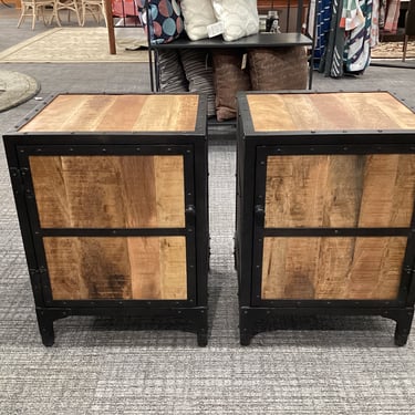 Pair of Reclaimed Wood End Tables