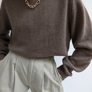 Vintage Faded Cocoa Cotton Sweater