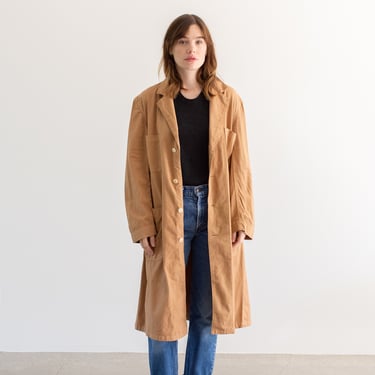 The Corozo Shop Coat in Almond Brown | Vintage Overdye Chore Trench Jacket | Painter Duster | M L 