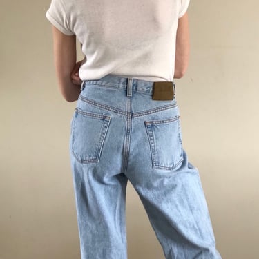 90s Calvin Klein jeans / vintage CK designer high waist light wash faded jeans | 27W 
