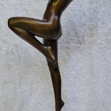 Art Deco Nude Female Bronze Sculpture Lorenzl Attributed 