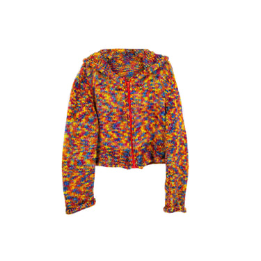 Vintage Rainbow Brite Wool l/s Oversized Hoodie Sweater/Cardigan size Medium 
