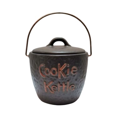 Mid Century Cookie Jar "Cookie Kettle" with Top Handle 