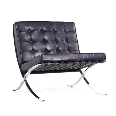 Mies van der Rohe for Knoll Mid Century Barcelona Chrome Frame Lounge Chair - mcm 