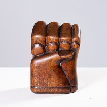 Vintage Mid Century Modern Sculpted Walnut Wood Snuff Box | Le Shoppe ...