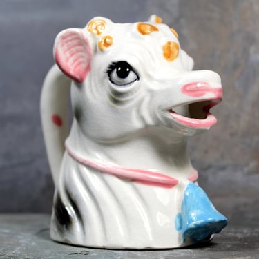 FOR COW LOVERS! Adorable Cow Creamer, Circa 1950s - Vintage Cow Creamer or Milk Dispenser  | Free Shipping 