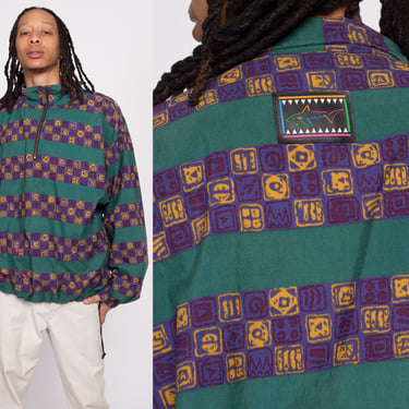90s Reebok By Greg Norman Windbreaker - Men's Large | Vintage Quarter Zip Pullover Streetwear Track Jacket 