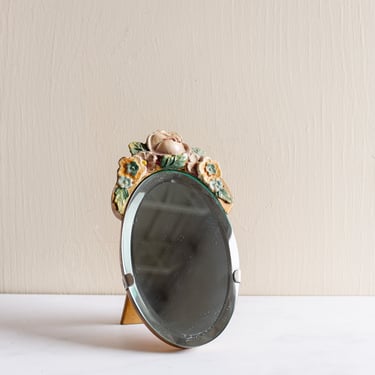 art deco english barbola dressing table mirror