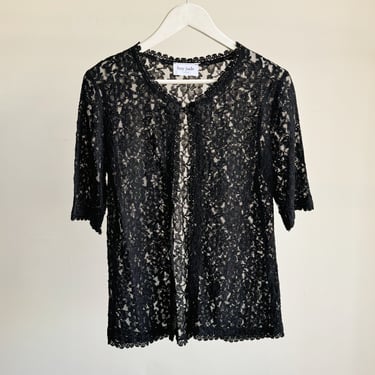 Onyx Lace Caplet Top