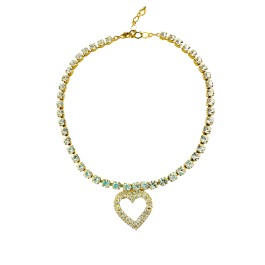 The Pink Reef Glam Heart Necklace