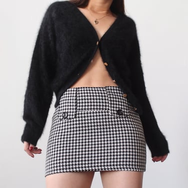 90s Houndstooth Micro Miniskirt - W26