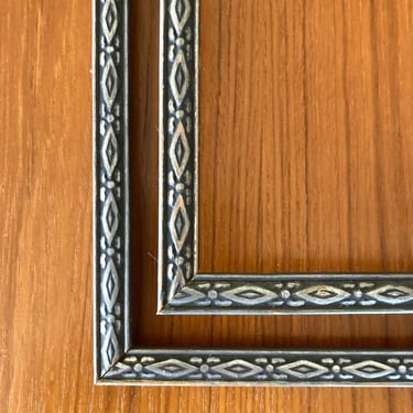 pair antique wood frames silver gilt for 5 x 7 no glass no backing 