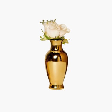Mini pear vase, metallic gold
