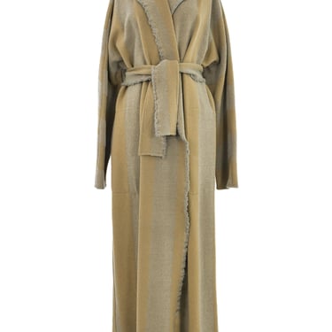 1997 Yeohlee Moss Green Stripe Overcoat