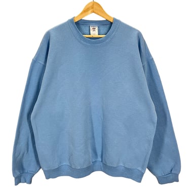 Vintage Blank Sky Blue Crewneck Sweatshirt XL