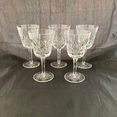 Set of 2 OR 3 Waterford Lismore 5 OZ Claret Wine Glasses, Antique Narrow Cocktail Glasses, Heavy Cut Crystal Georgian Cocktail Glasses 