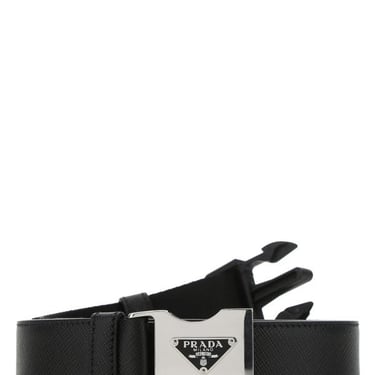 PRADA Black Leather Belt