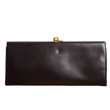 BIENEN-DAVIS - 1950s Brown Leather Clutch