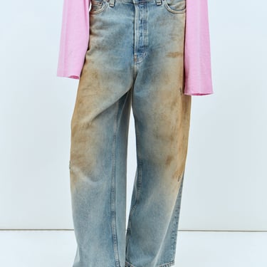 Acne Studios Women Distressed Super Baggy Jeans