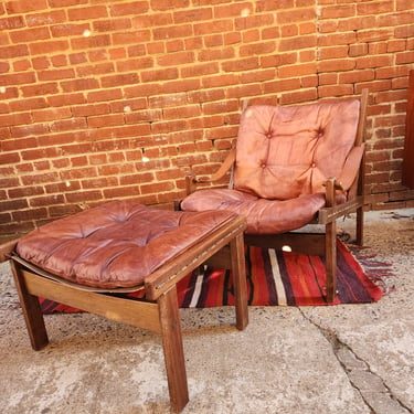 Bruksbro Danish Leather Lounge Chair