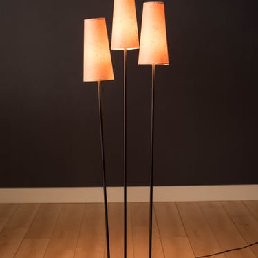 Mid Century Modern Three Shade Light Floor Lamp 