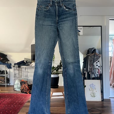 28" Waist, Vintage 1970s Levis Flare / Bootcut Jeans, Denim, Bin T 